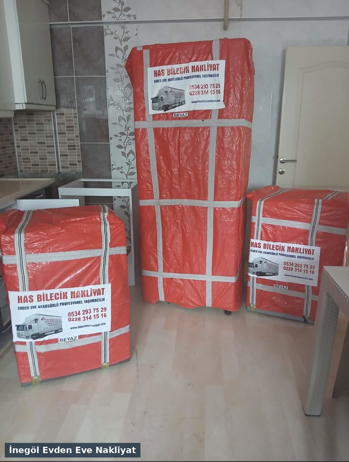 İnegöl evden eve nakliyat - beyaz eşyaların özel koruma ile paketlenmesi